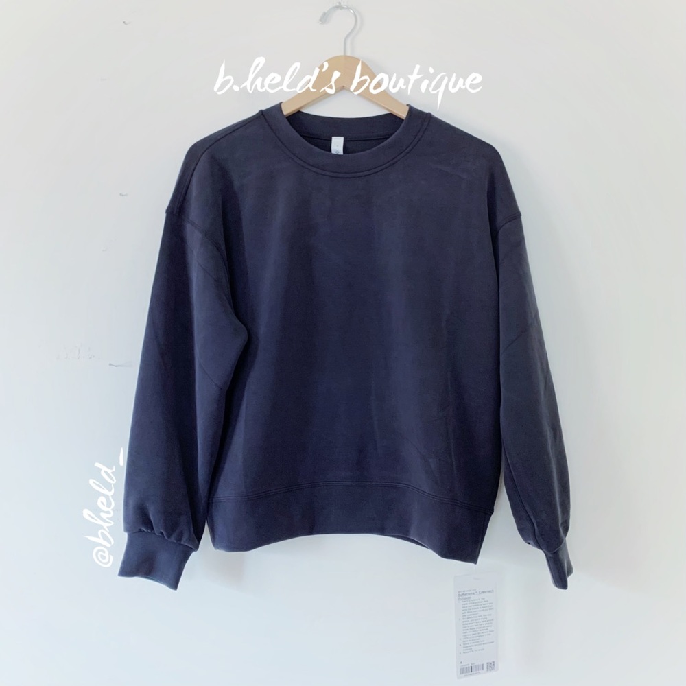 lululemon Softstreme Crewneck Pullover in Black Size 4 Brand New NWT - Picture 1 of 12